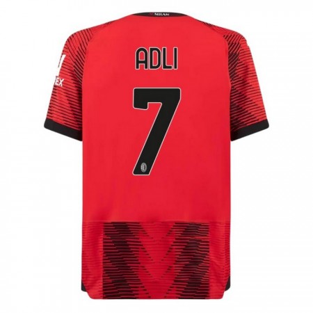 Camiseta de fútbol AC Milan Adli 7 1ª equipación 2023-24 Camiseta de fútbol AC Milan Adli 7 1ª equipación 2023-24